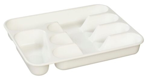 Bestekbak 5-vaks 33 x 26 x 5 cm Wit