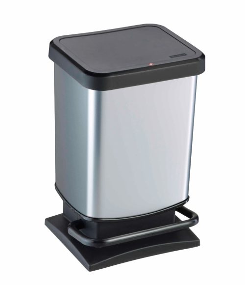 Afvalbak Paso 30 x 27 x 46 cm - 20 l Zilver