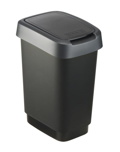 Afvalbak Twist 24.8 x 18.1 x 33 cm 10 l Zilver