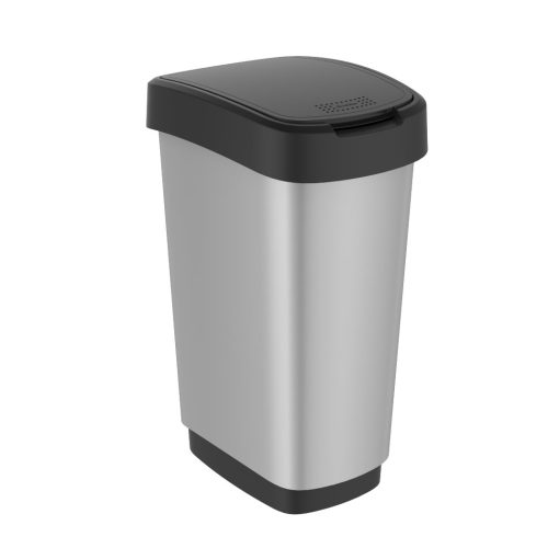 Afvalbak Twist 39 x 29 x 67 cm 50 l Zilver