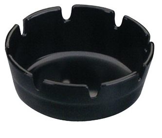Asbak Neutraal 10 cm Melamine Zwart