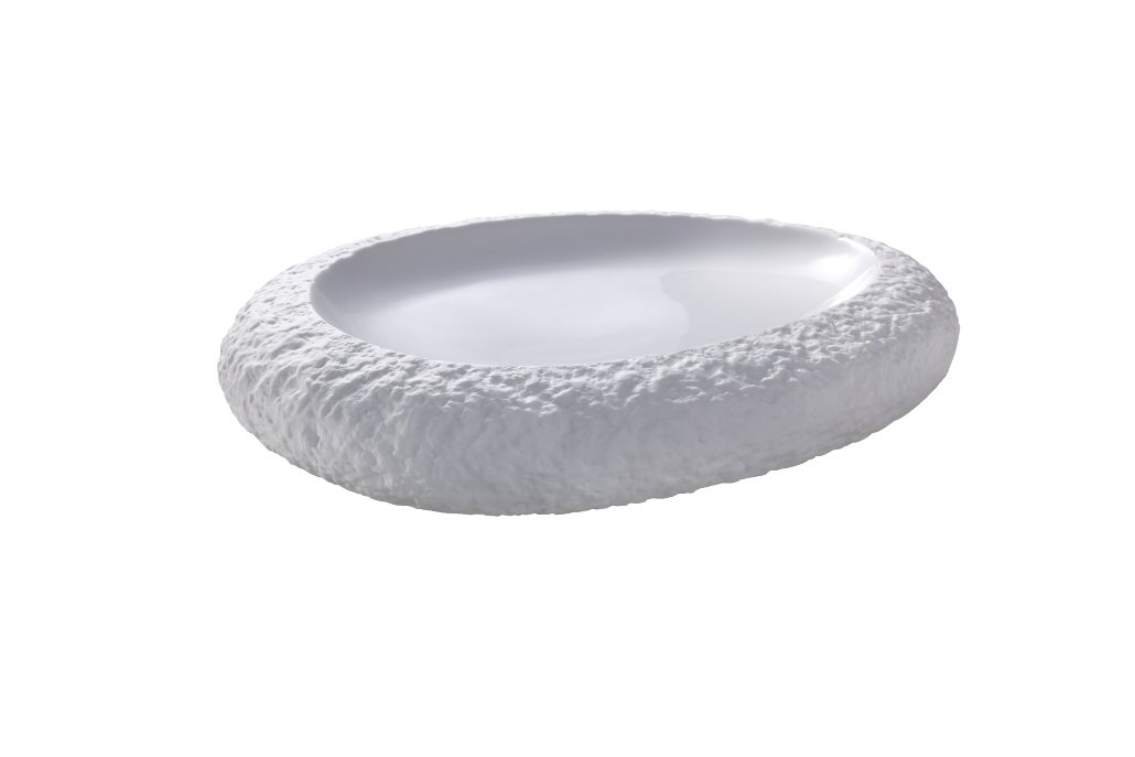 Bord Calcaire 30 x 25 cm Wit