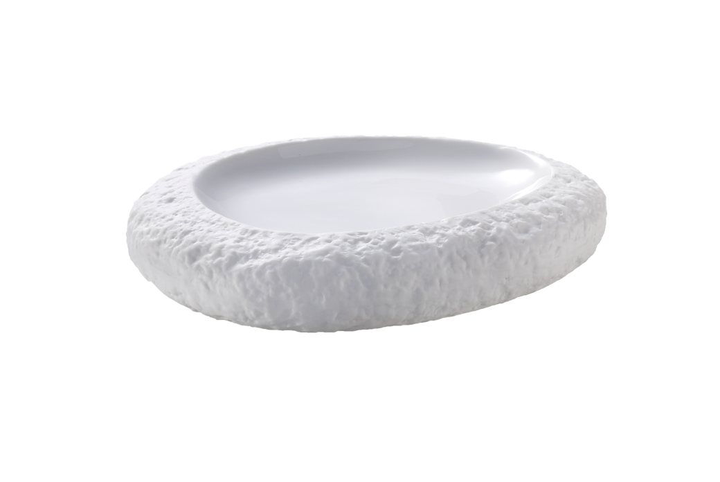 Bord Calcaire 17.5 x 14.3 cm Wit