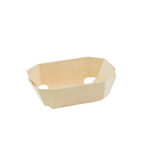 FSC® Houten Bakvorm <br /> Geweven 8.5 x 6 x 3 cm (75ml) <br /> (800 stuks)