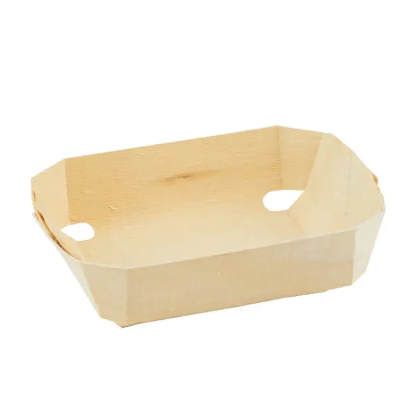 FSC® Houten Bakvorm <br /> Geweven 12 x 9.3 x 3.3 cm (200ml) <br /> (400 stuks)