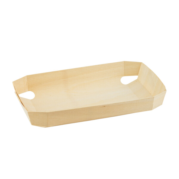 FSC® Houten Bakvorm <br /> Geweven 24.5 x 14 x 4 cm (750ml) <br /> (100 stuks)