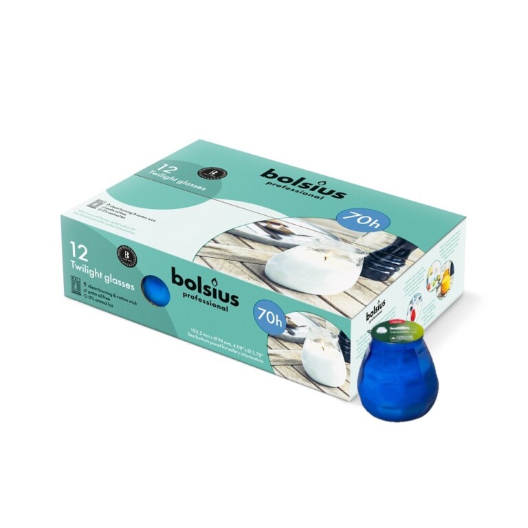 Bolsius Twilight Blauw (12 stuks)