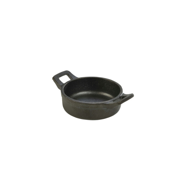 OP BESTELLING: Gietijzer mini pan rond met handvat 220 ml