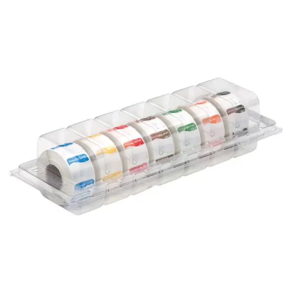 Plastic Verplaatsbare Dispenser Met Volledig Oplosbare Stickers (7 x 500 stuks)