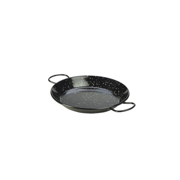OP BESTELLING: Zwart emaille pannetje paella 20 cm