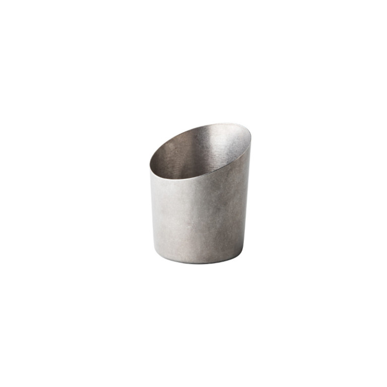 Presentatie bakje vintage schuin zilver 9,5 cm