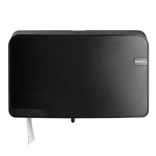 Dispenser Euro Black Quartz duo toiletrolhouder mini jumbo (per stuk)