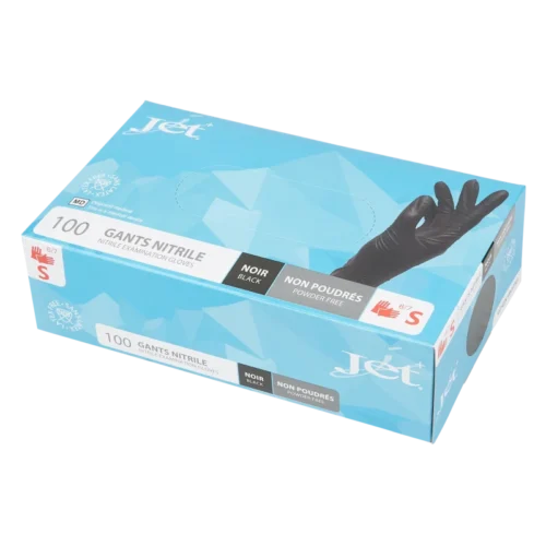 Nitril handschoenen zwart CAT I ongepoederd Small (10 x 100 stuks per doos)