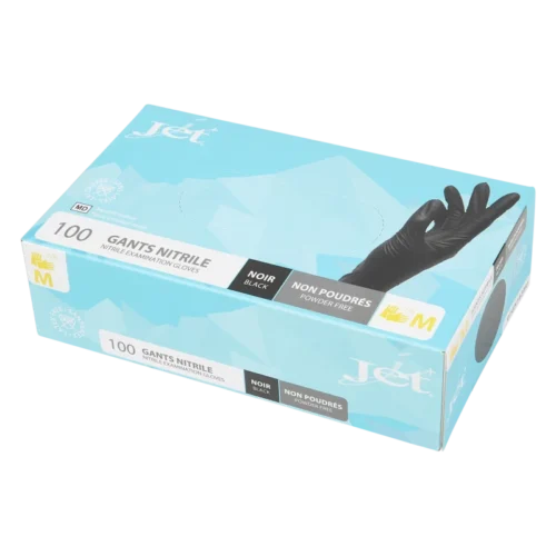 Nitril handschoenen zwart CAT I ongepoederd Medium (10 x 100 stuks per doos)