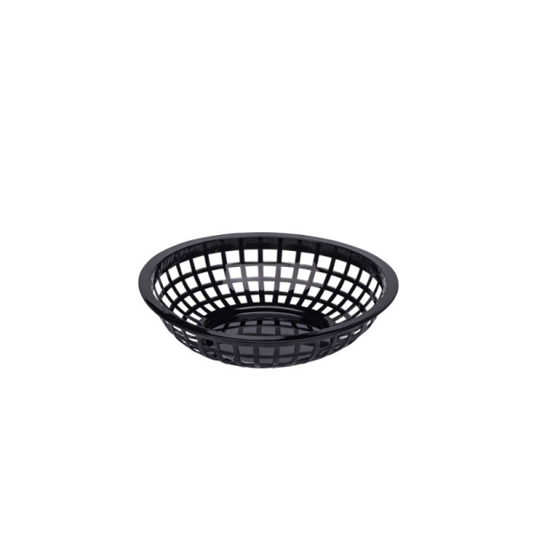 Fastfood mandje rond zwart 19.7 cm