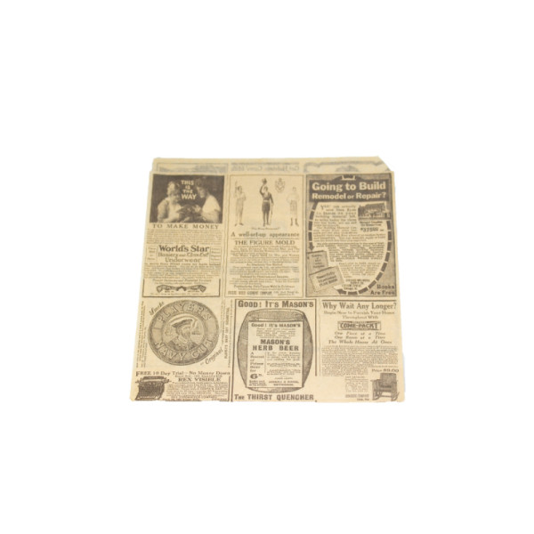 Vetvrij papier zak Newspaper Brown 18x17cm 500st