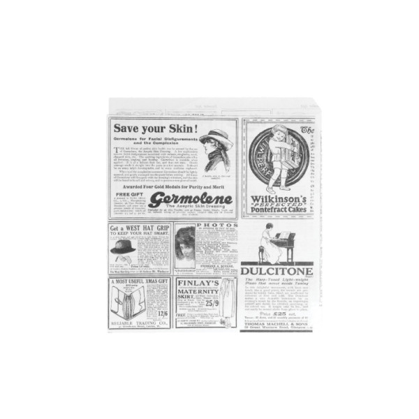 Vetvrij papier zak Newspaper white 18x17cm 500-pak