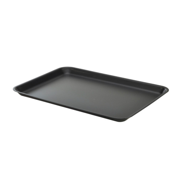 UITLOPEND: Gegalv. stalen dienblad matzwart 37 x 26,5 cm