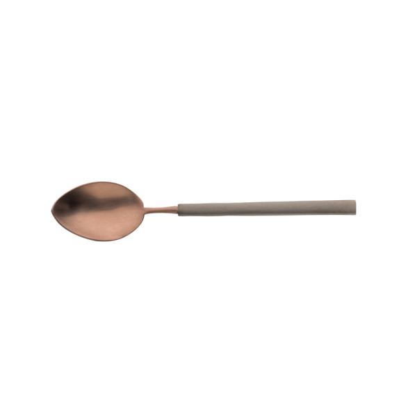 Theelepel 18/10 mat choco/antraciet 13,8 cm
