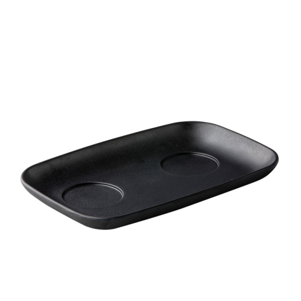 Garnituur bord met 2 uitsparingen zwart 28 x 18