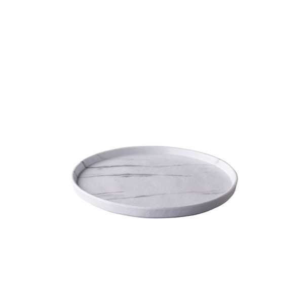 Bord stapelbaar marmer 27,3 cm