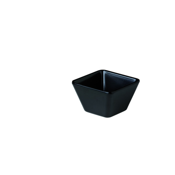 Vierkant bakje zwart 8,9 x 8,9 x 5,5 cm