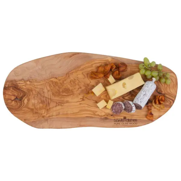 Pure Olive Wood Borrelplank 2 cm dik <br /> 45 t/m 50 cm