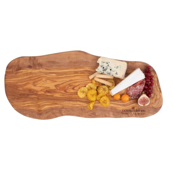 Pure Olive Wood Borrelplank 2 cm dik <br /> 50 t/m 55 cm