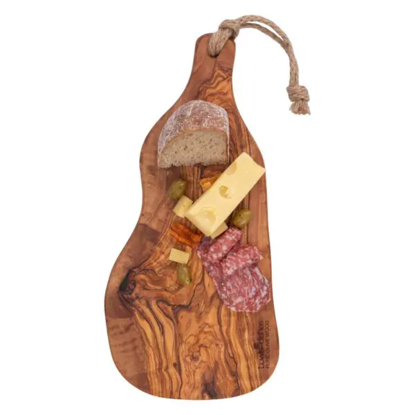 Pure Olive Wood Serveerplank Rustiek <br /> 40 t/m 45 x 2 cm