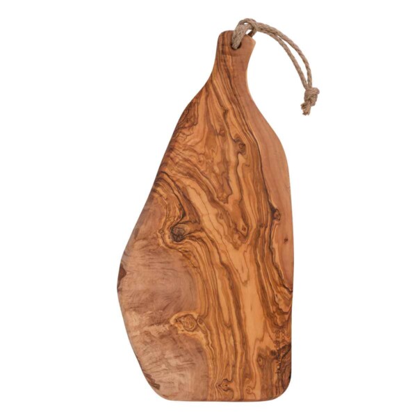 Pure Olive Wood Serveerplank Rustiek <br /> 50 t/m 55 x 2 cm