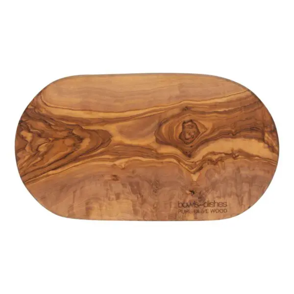 Pure Olive Wood Ovale Serveerplank <br /> 30 x 16 x 2 cm - Afbeelding 2