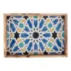 Pure Olive Wood <br /> Dienblad Met Mozaïek Blauw 22 x 32 cm - Afbeelding 2