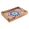 Pure Olive Wood <br /> Dienblad Met Mozaïek Geel 22 x 32 cm