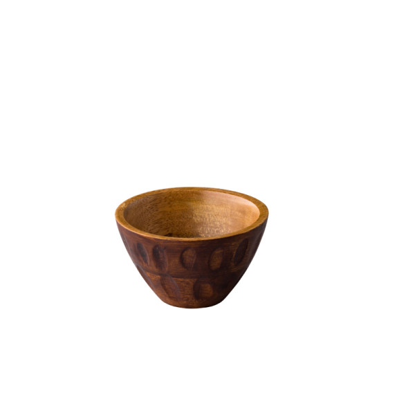 Serveercup mangohout 10,2 x 6,4 cm