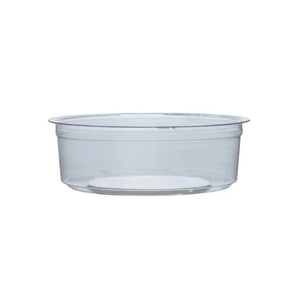 PLA Deli container <br /> Ø 11,5 cm x 4 cm hoog (240ml) <br /> (50 stuks)