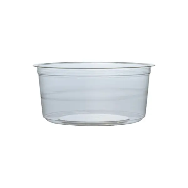 PLA Deli container <br /> Ø 11,5 cm x 5 cm hoog (360ml) <br /> (50 stuks)