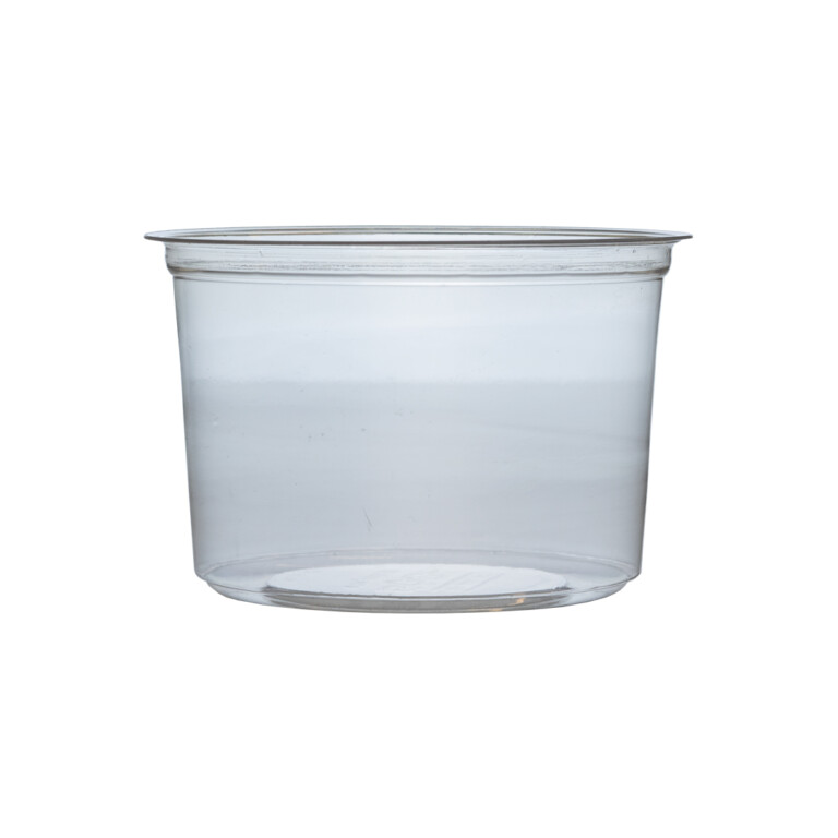 PLA Deli container <br /> Ø 11,5 cm x 7,5 cm hoog (480ml) <br /> (50 stuks)
