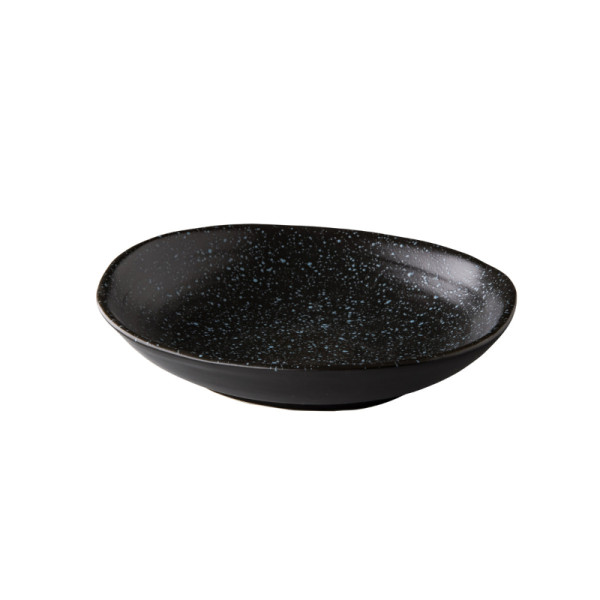 Chameleonbord diep zwart met blauwe spikkels 24 cm
