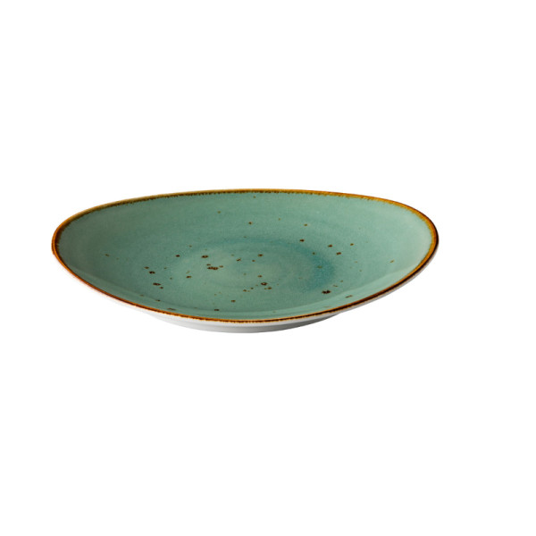 Bord ovaal reactive blue 21,5 x 19 cm
