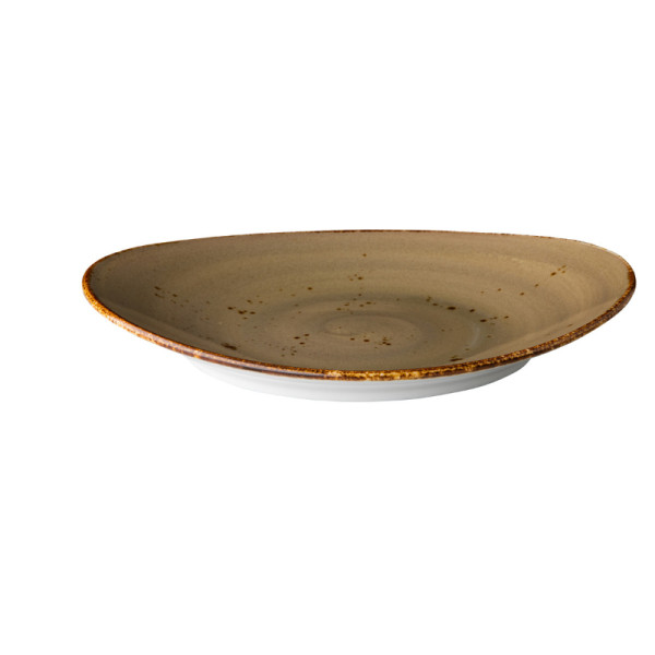 Bord ovaal reactive sand 21,5 x 19 cm