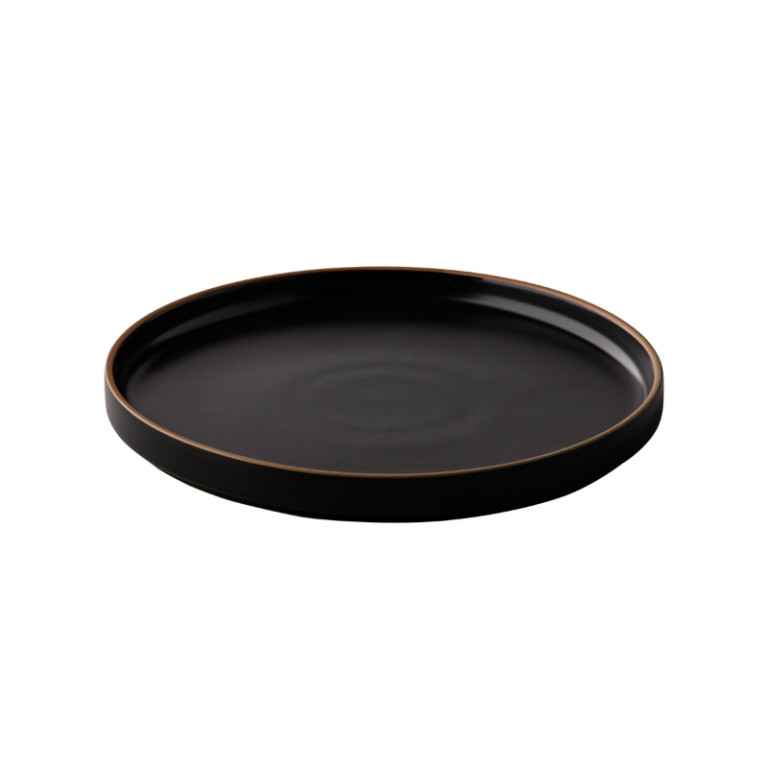 Japan bord laag zwart 23 cm