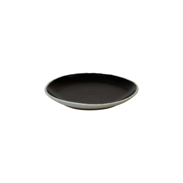 Natura bord zwart 16 cm