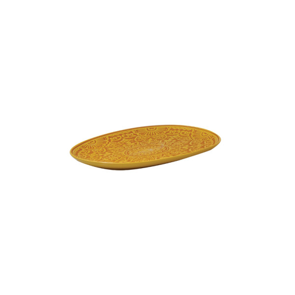Barcelona bord ovaal oker 25,5 x 16,5 cm