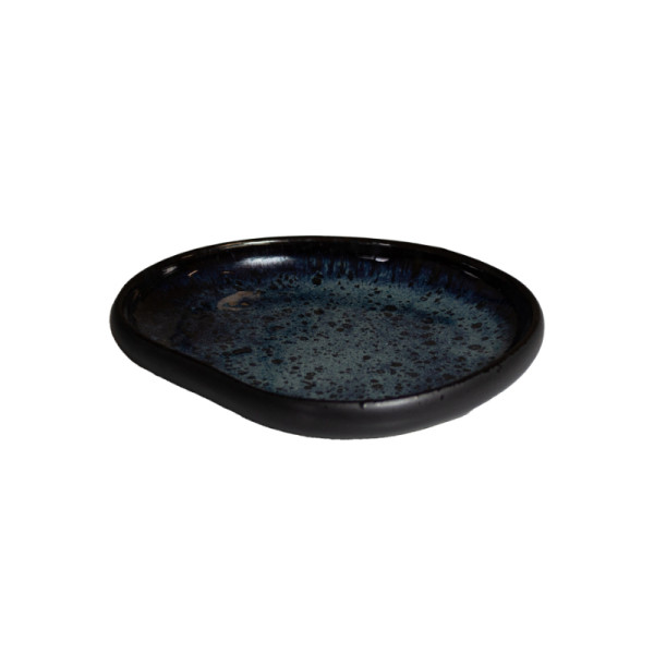 Sakura bord organisch blauw 15,8  x 15 cm