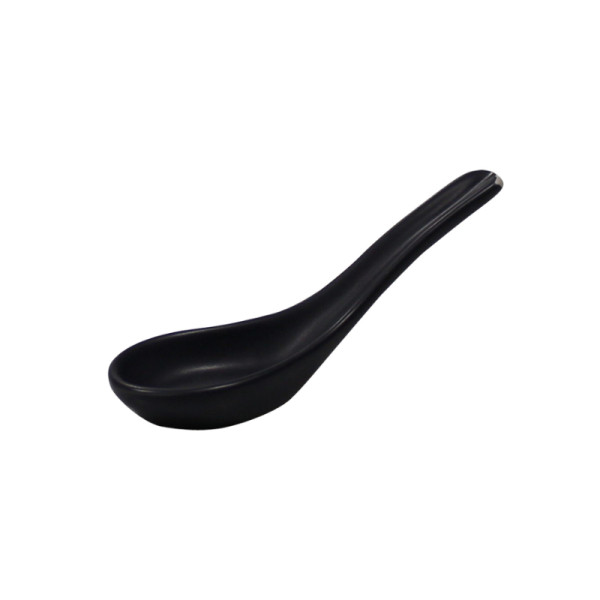 Chinese lepel zwart porselein 13,5 cm