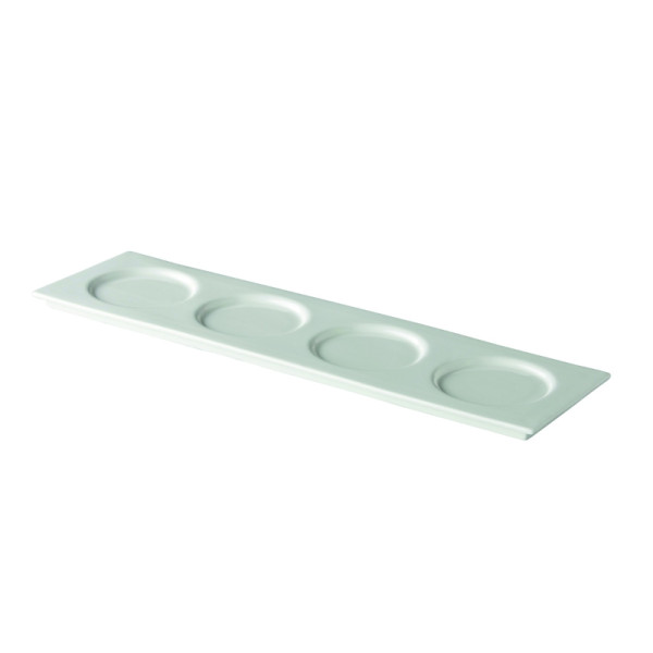 Q Fine China presentatiebord met 4 spiegels 51 x 14 cm