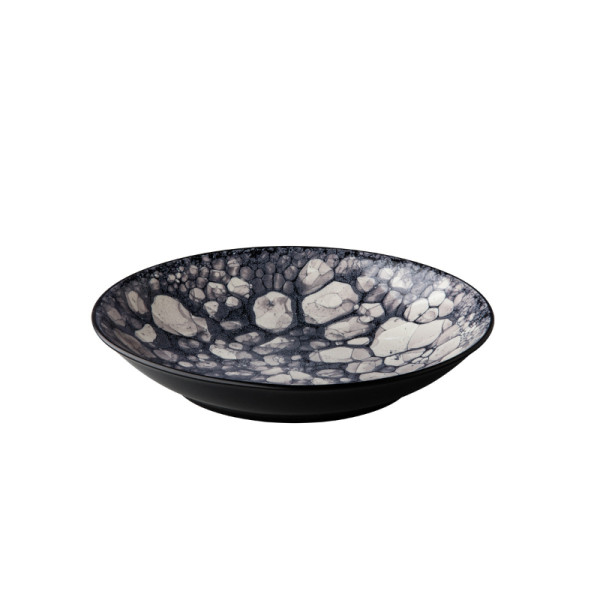 Bubble bord diep zwart  25,5 cm