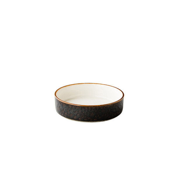 Jersey bord diep opst. rand stapelbaar bruin 18cm
