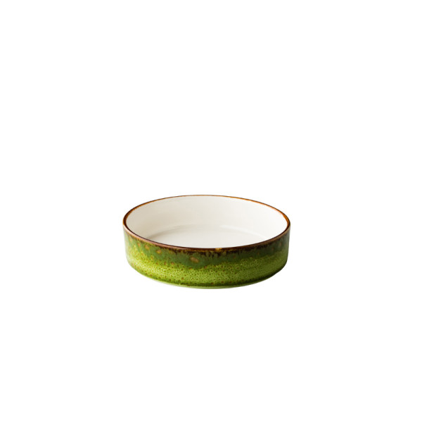 Jersey bord diep opst. rand stapelbaar groen18 cm