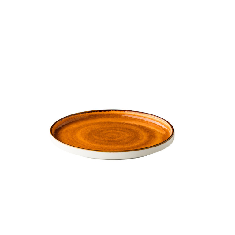 Jersey bord opst. rand stapelbaar oranje 25,4 cm
